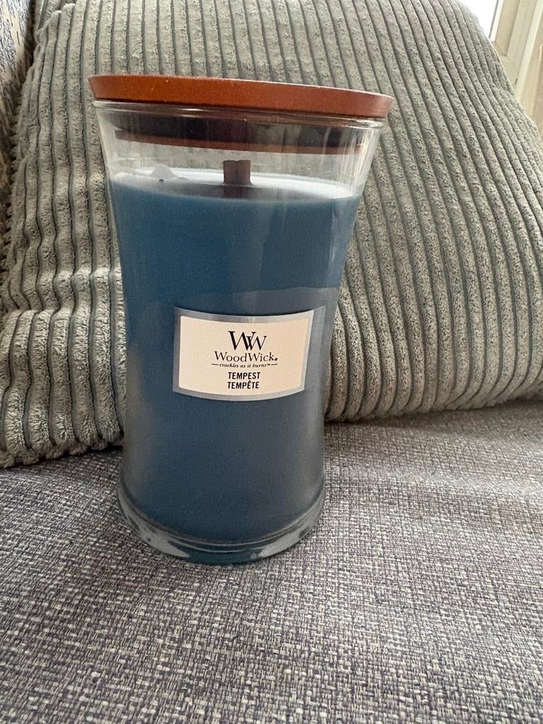 Woodwick large Tempest nieuw, Ophalen of Verzenden, Nieuw, Overige materialen, Minder dan 25 cm