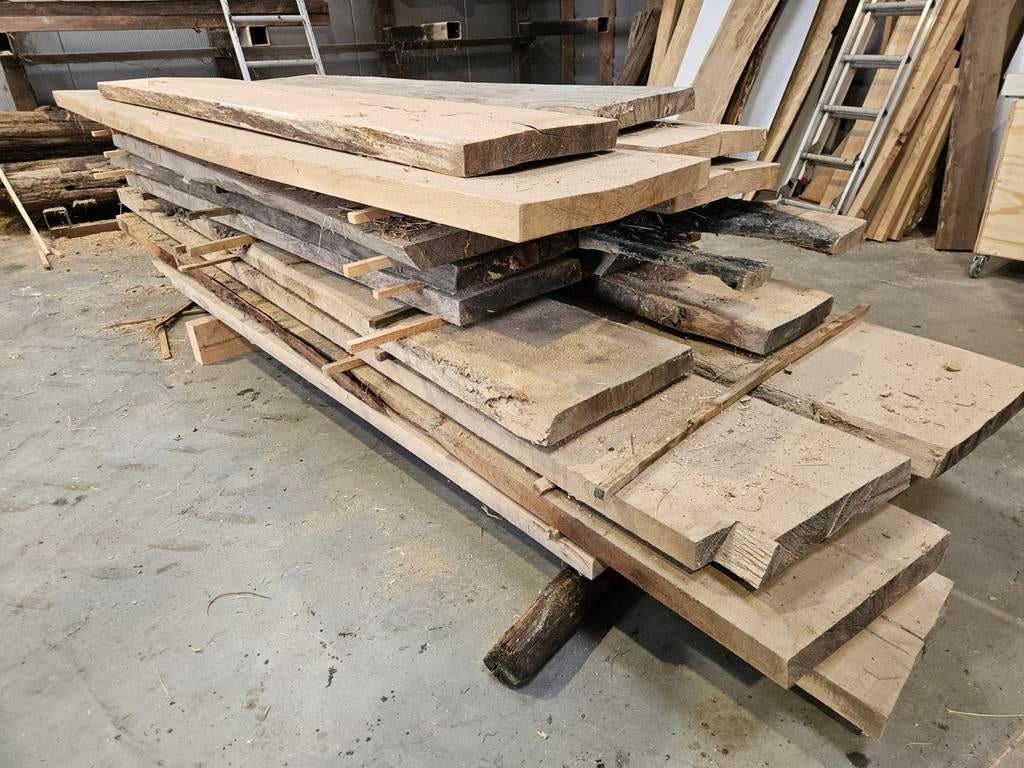 Schaaldelen eik en beuk restpartij, Doe-het-zelf en Verbouw, Ophalen, Nieuw, Plank, Minder dan 200 cm