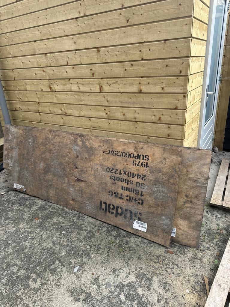 Multiplex platen 2440x1220 2 stuks, Ophalen, Zo goed als nieuw, Multiplex