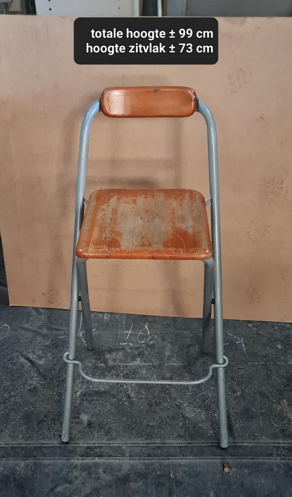 Klapstoeltje. Vintage. Hoog model., Ophalen, Gebruikt
