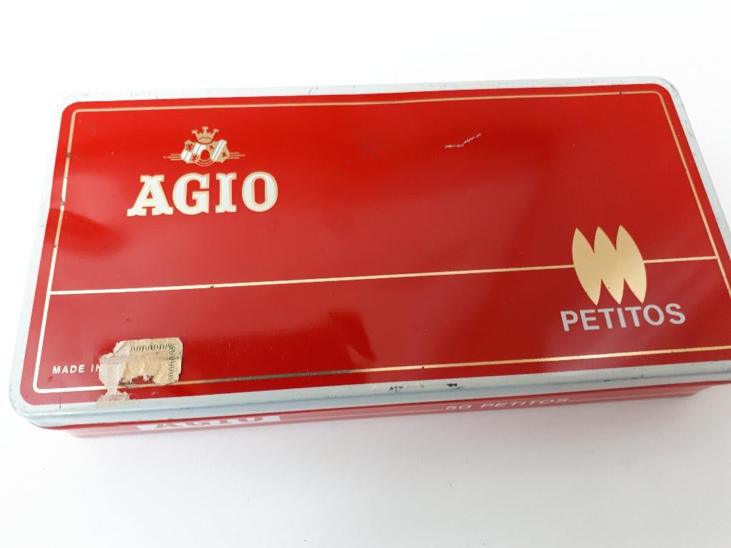 Origineel Sigarenblik *AGIO PETITOS*Made in Holland (Duizel), Verzamelen, Blikken, Gebruikt, Overige, Overige merken, Ophalen of Verzenden