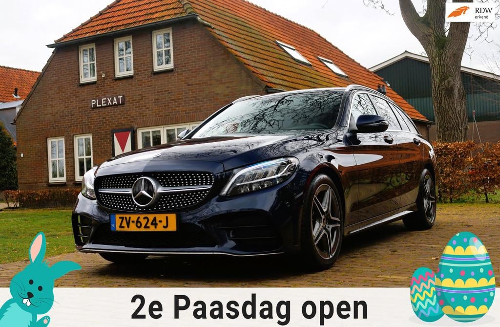Mercedes-Benz C-klasse Estate 200 Business Solution AMG Aut., Automaat, 4 cilinders, Blauw, 1465 kg
