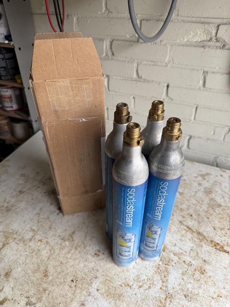 Sodastream cilinders te koop, 4 stuks voor €60., Ophalen of Verzenden