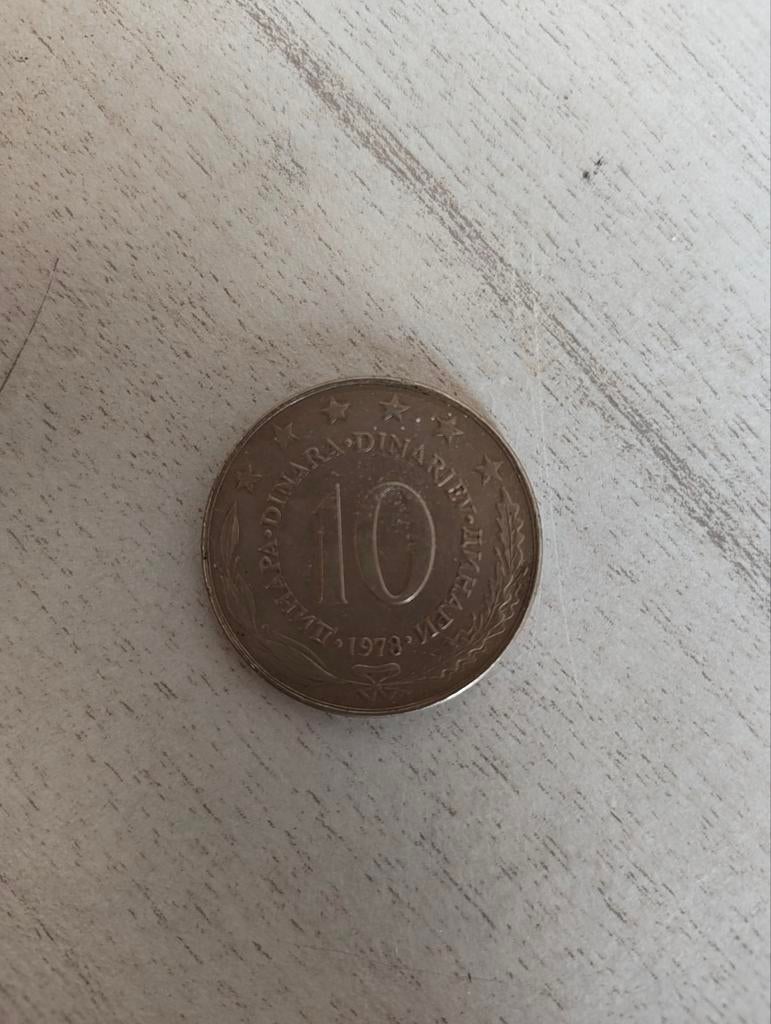 Zeldzame Joegoslavische 10 Dinara munt uit 1973, Ophalen, Joegoslavië, Losse munt