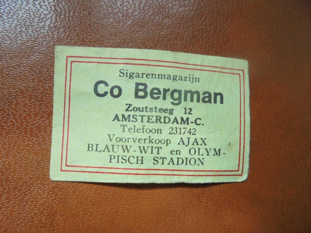 Oud lucifermerk Voorverkoop voetbal AJAX - Blauw - Wit, Verzamelen, Rookartikelen, Aanstekers en Luciferdoosjes, Ophalen of Verzenden