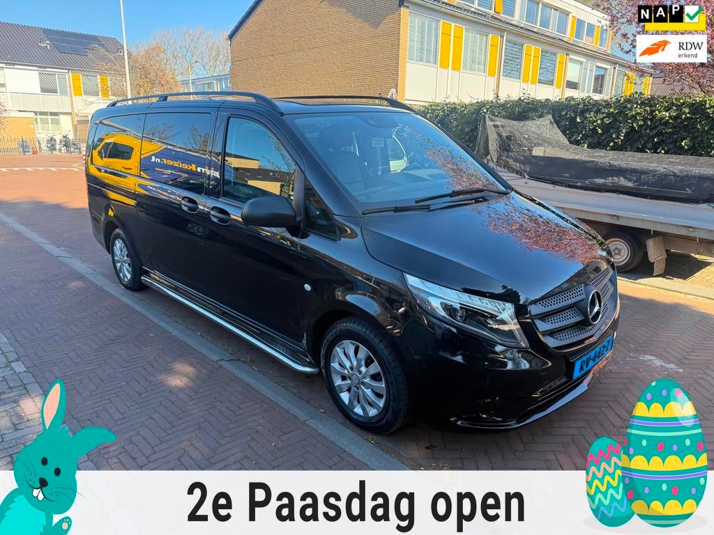 Mercedes-Benz Vito Tourer 114 BlueTEC Pro Extra Lang, Automaat, Gebruikt, 2000 kg, Zwart