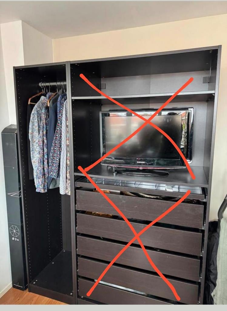 Ikea Pax kasten - 2 basiselementen donkerbruin, Ophalen of Verzenden