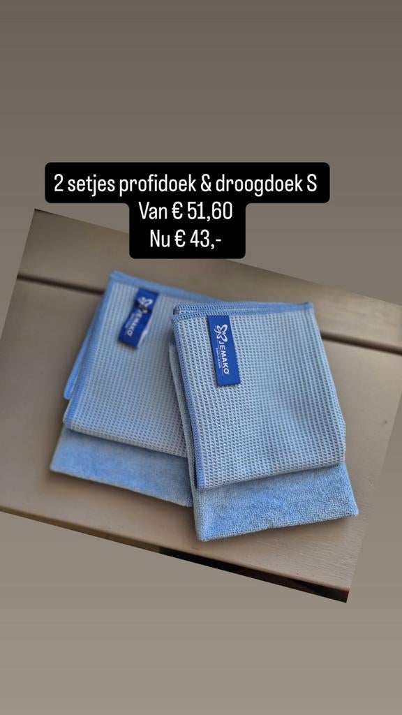 JEMAKO Profidoek & Droogdoek S - 2 Sets, Ophalen of Verzenden, Mop of Dweil