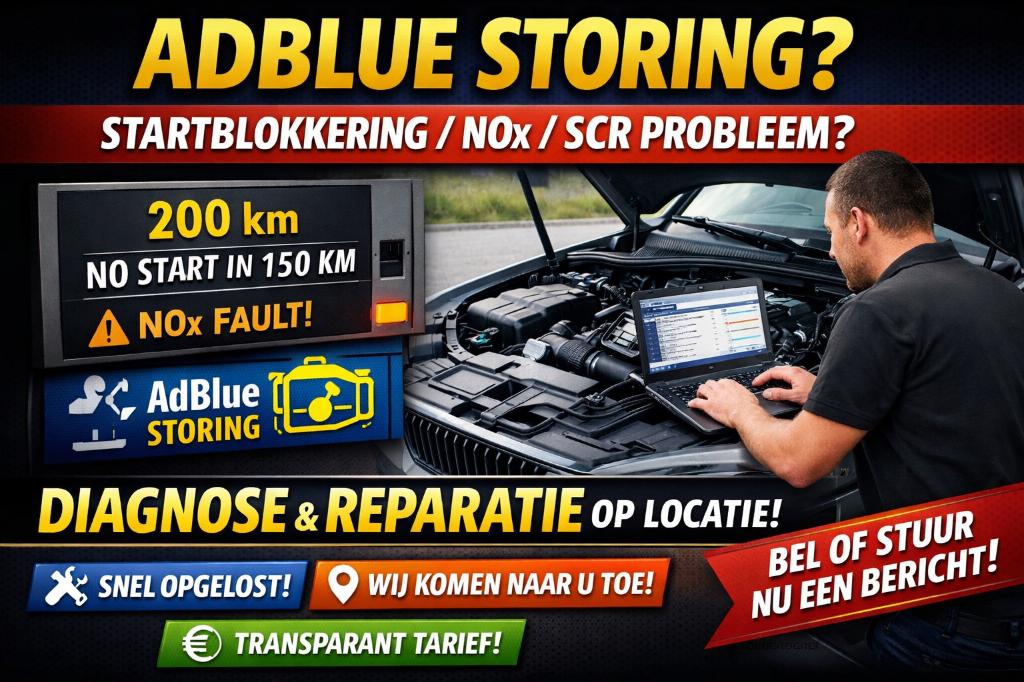 adblue/nox/scr probleem oplossen op locatie chiptuning egr, Ophalen