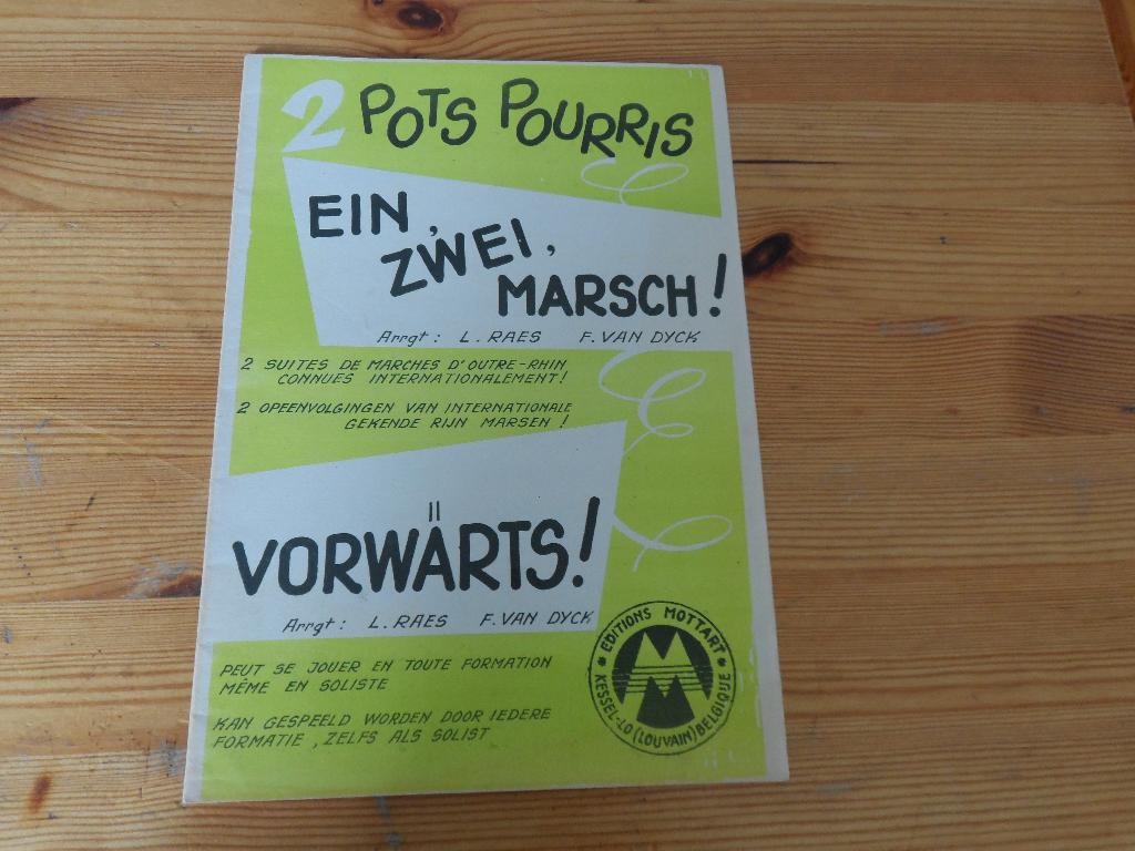 Ein zwei marsch - vorwarts - f. Van dyck - arr. E. Raes, Gebruikt, Ophalen of Verzenden, Piano, Artiest of Componist