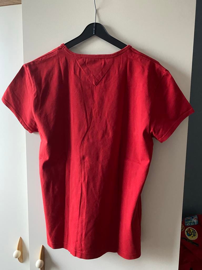 Tommy Hilfiger Denim T-shirt - Rood - Maat XL, Ophalen of Verzenden, Zo goed als nieuw, Maat 56/58 (XL), Rood