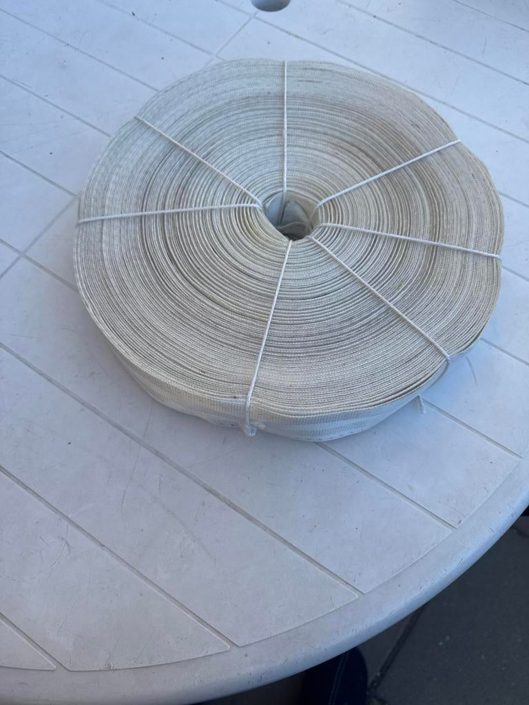 Stevige nylon band - 51 meter lang, Wit, Ophalen of Verzenden, Polyester, Minder dan 30 cm