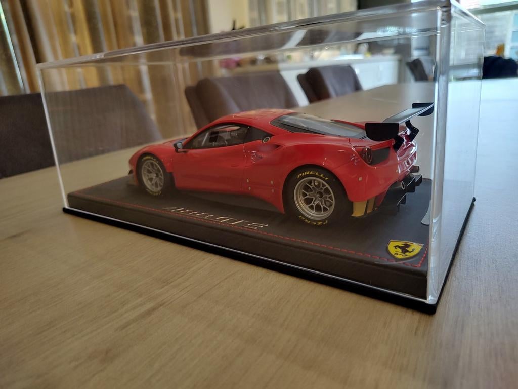 BBR Ferrari 488 GTE 1/18 Rosso Corsa, Hobby en Vrije tijd, Modelauto's | 1:18, Ophalen of Verzenden, Zo goed als nieuw, Auto