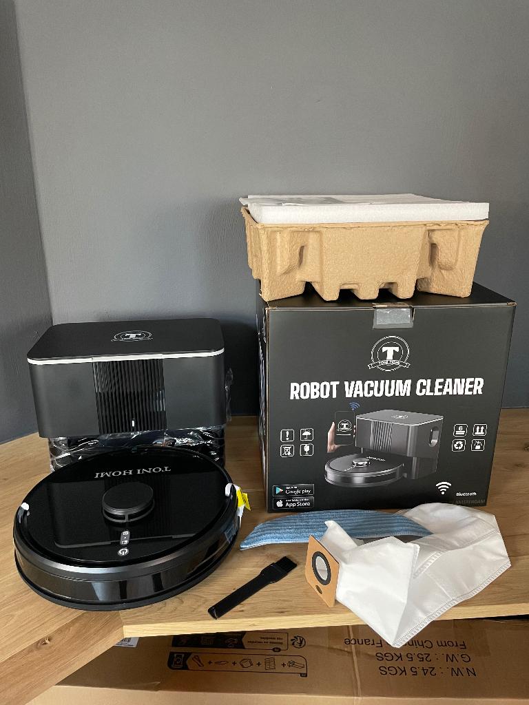 1x gebruikte robotstofzuiger met dweil (winkelprijs €1299), Stofzak, 1733AG, Nieuw, Ophalen of Verzenden