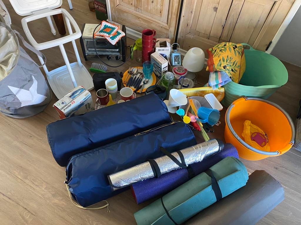 Camping spullen mepal nomad bestek bekers oven kacheltje, Ophalen, Gebruikt