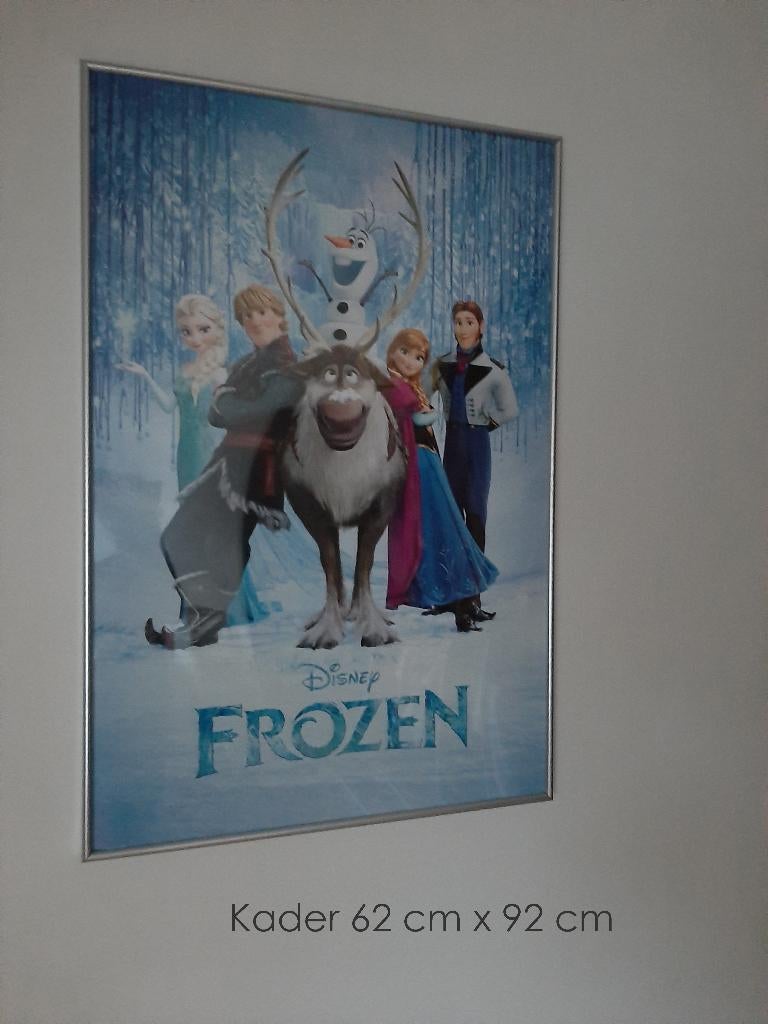 Kader met poster en 2 dekbedovertrekken Frozen, Kinderen en Baby's, Kinderkamer | Inrichting en Decoratie, Ophalen, Zo goed als nieuw