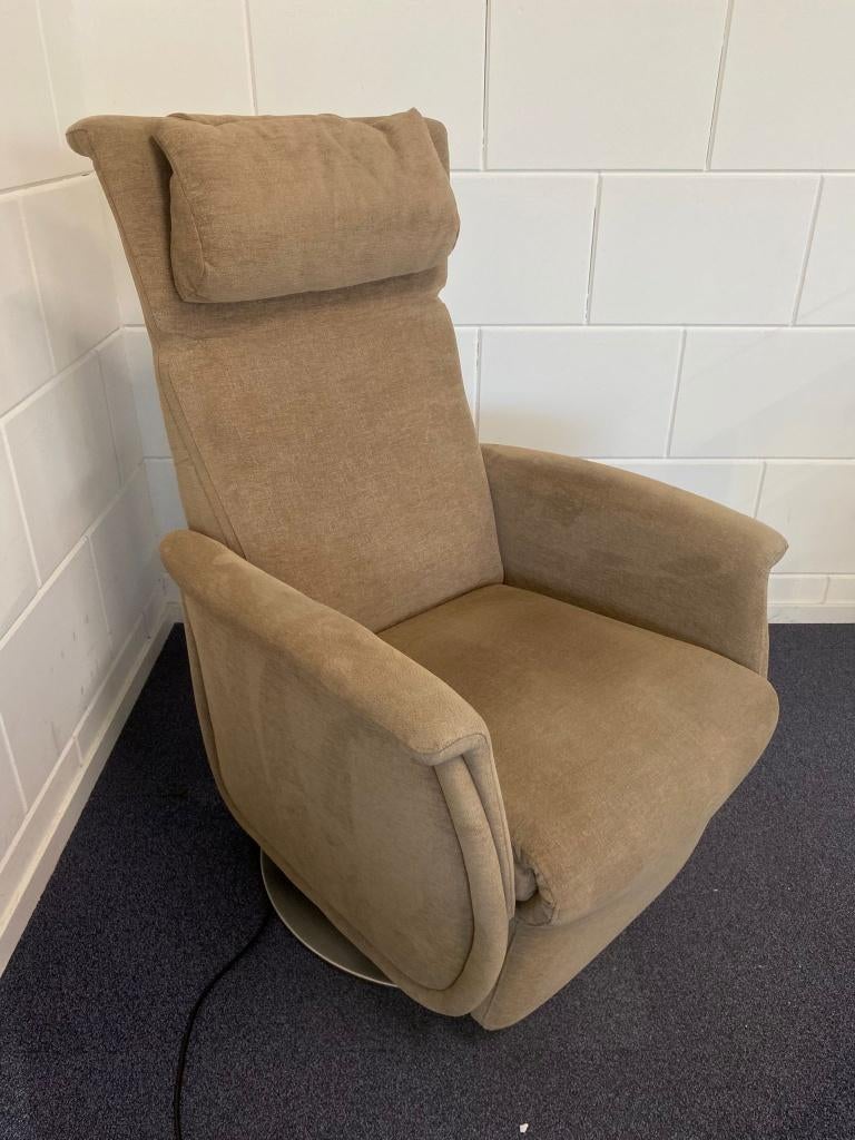 Fitform sta op relax stoel lichtbruin stof - 260109, Bruin, Verzenden, Zo goed als nieuw, Eén