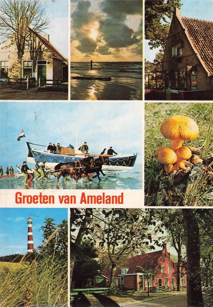 Groeten van Ameland, Ophalen of Verzenden, 1980 tot heden, Gelopen, Waddeneilanden