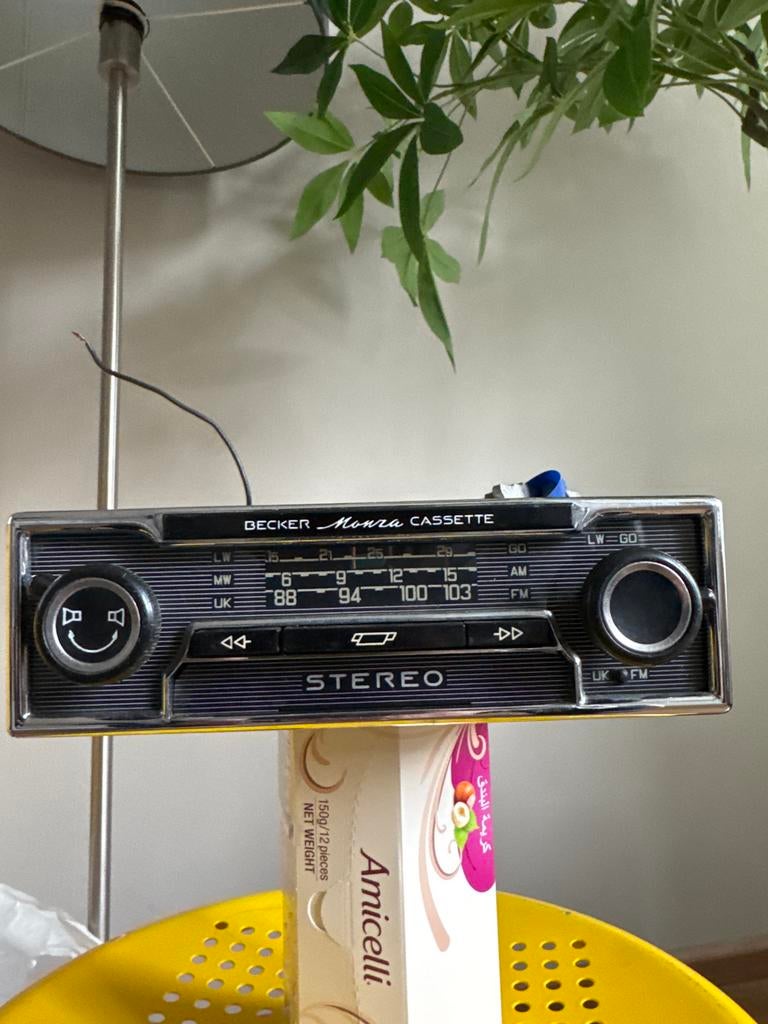 Becker Monza Cassette Radio Mercedes Benz 280 SE 1969, Auto diversen, Ophalen of Verzenden, Gebruikt