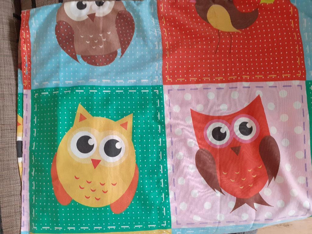 dekbedhoes met uiltjes en vogeltjes, Jongetje of Meisje, Dekbedovertrek, Ophalen of Verzenden, Zo goed als nieuw