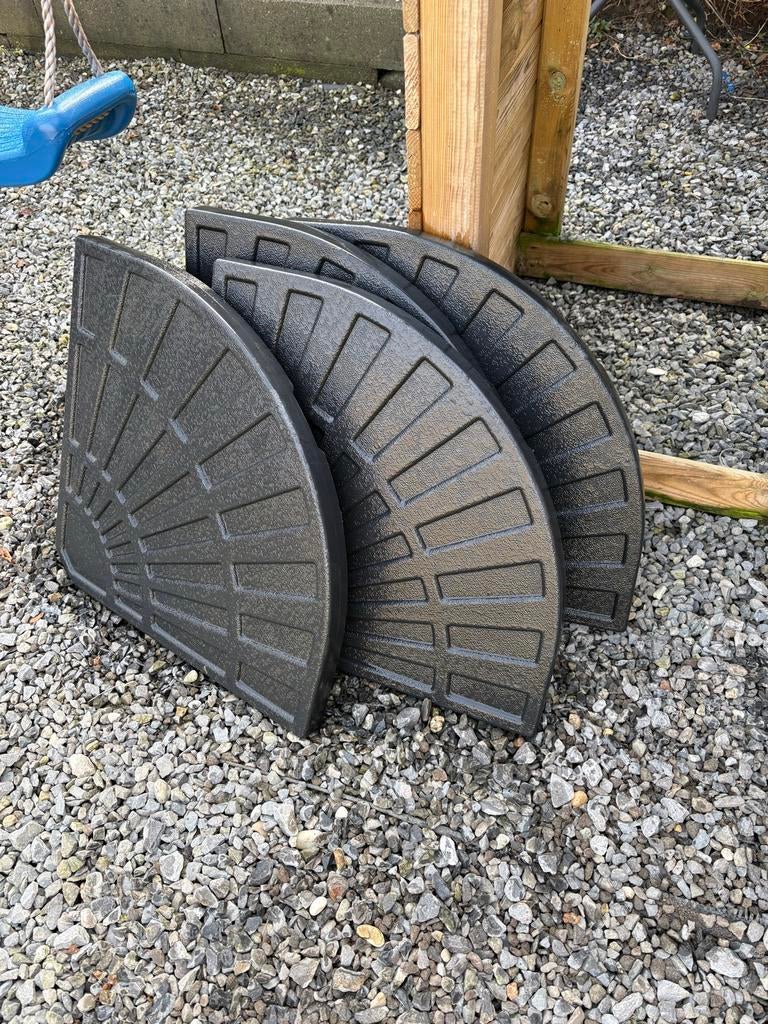 Parasol tegels - Set van 4 voor stabiele parasolvoet, Tuin en Terras, Ophalen, Gebruikt, Minder dan 1 meter, Parasolvoet