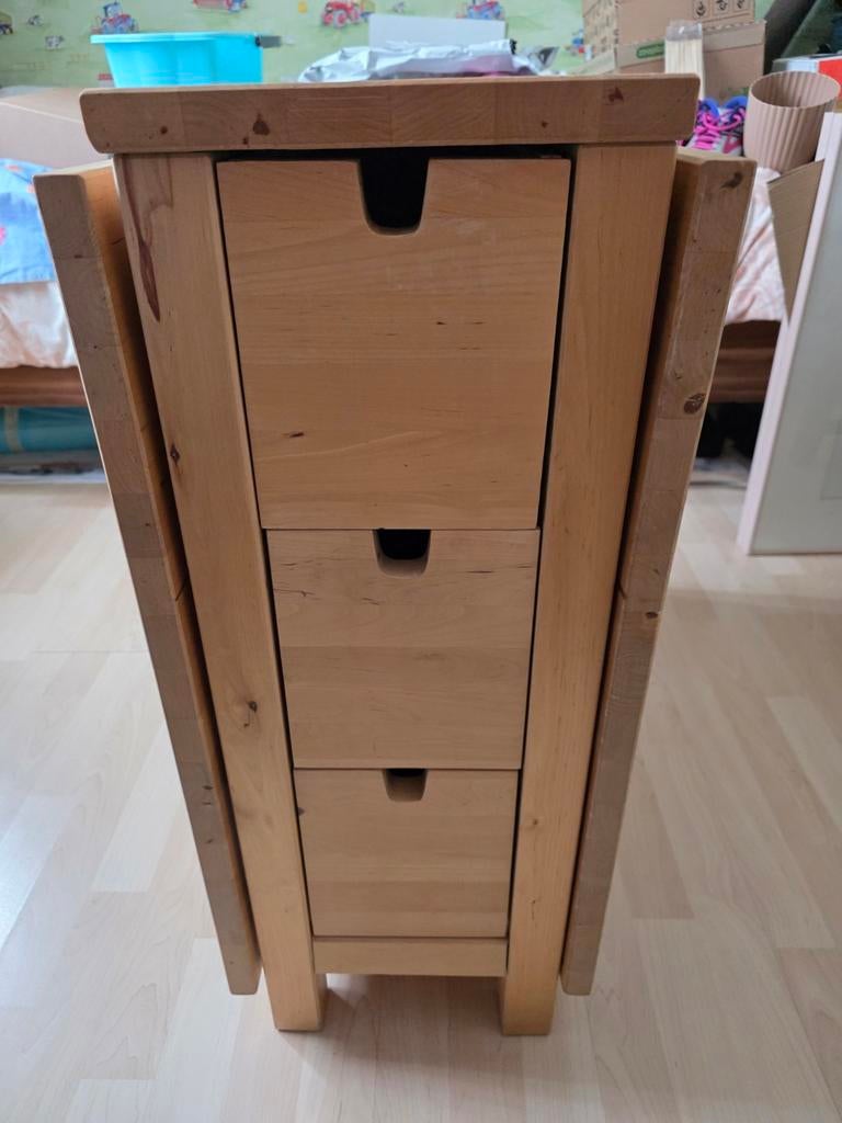 Ikea Norden opklapbare tafel, Ophalen, 50 tot 100 cm, Zo goed als nieuw, 150 tot 200 cm