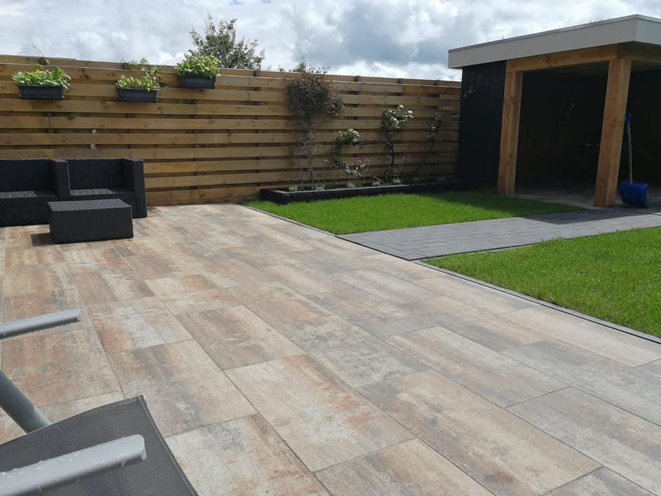 15x 80x40 betonnen terrastegels, Ophalen, Gebruikt, 5 tot 10 m², Beton