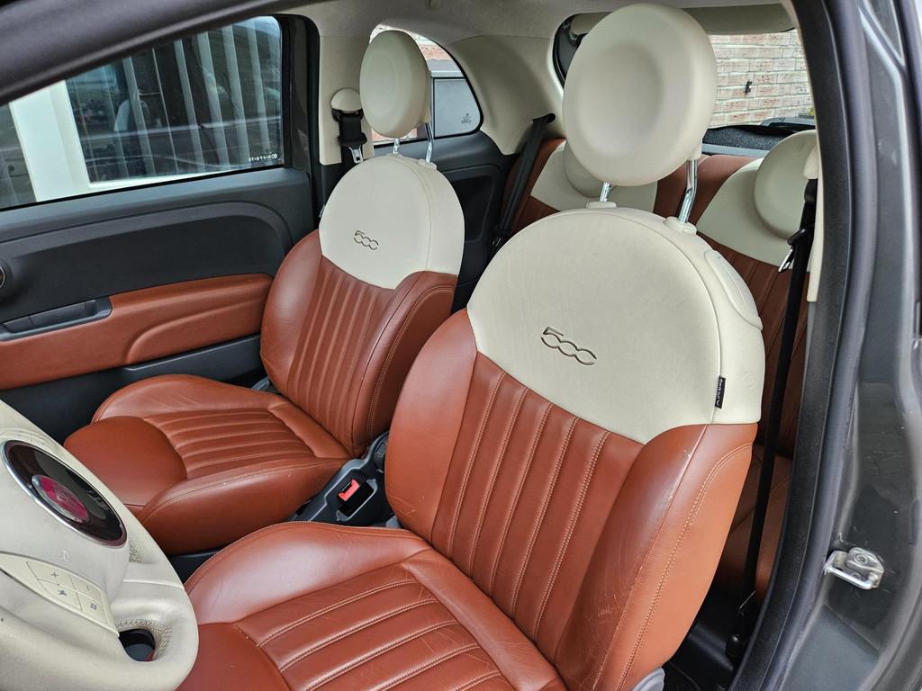 Fiat 500 0.9 TwinAir Lounge Leer! Xenon! Panoramadak! Leuke, Voorwielaandrijving, Euro 5, 86 pk, Gebruikt