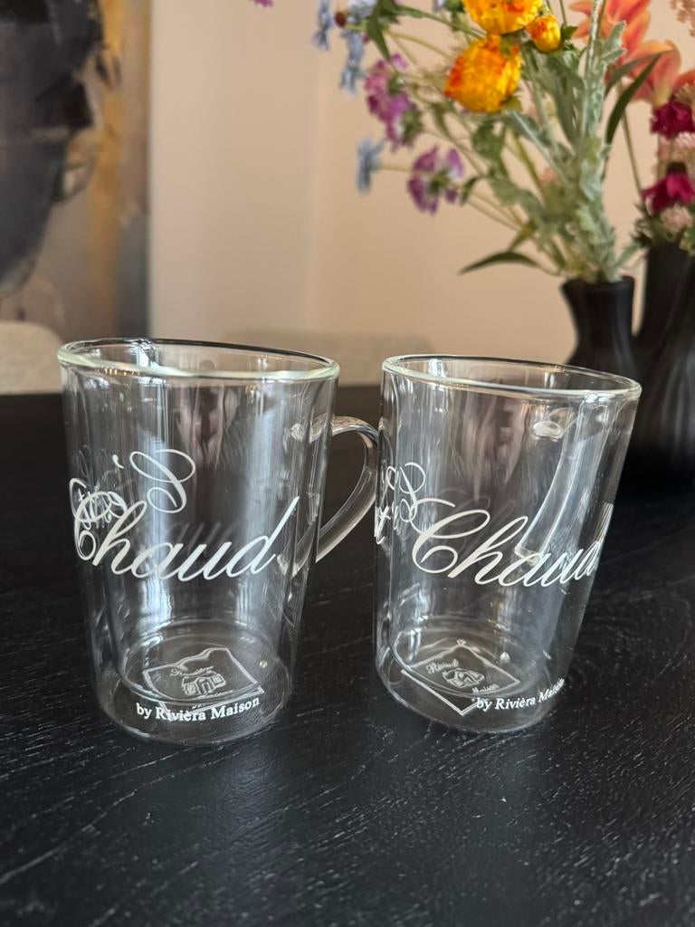 Riviera maison glazen middel, Verzamelen, Glas en Borrelglaasjes, Ophalen, Zo goed als nieuw, Overige typen