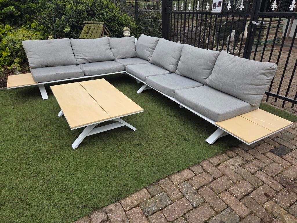 Groot luxe loungeset, Ophalen, Gebruikt, Aluminium, Loungeset