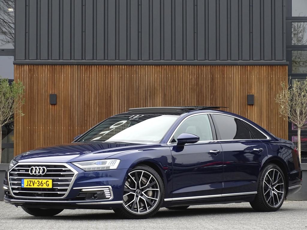 Audi A8 60 TFSIe 449PK Quattro / B&O / Laser / Massage, Automaat, Gebruikt, 2995 cc, Blauw