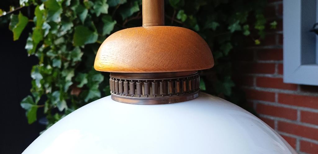 Steinhauer hanglamp -Mushroom trekpendel - Dutch vintage 70s, Ophalen, Gebruikt, Overige materialen, Dutch vintage  design - Mushroom  - seventies