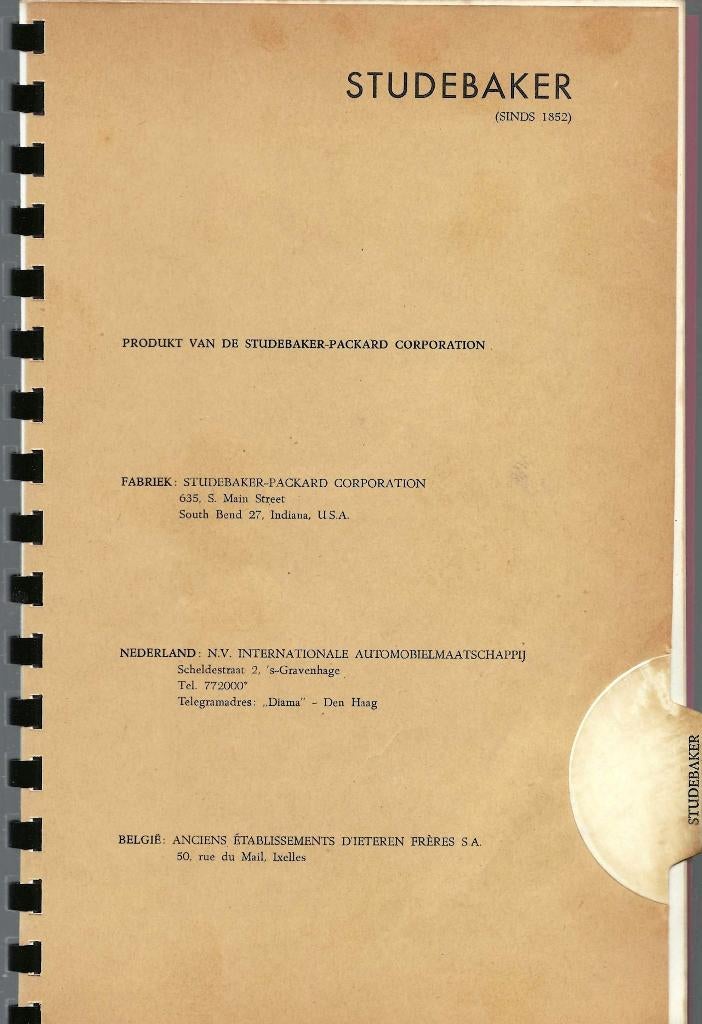 USA Cars 1956 Studebaker 4 stuks afstelgegevens, Verzenden