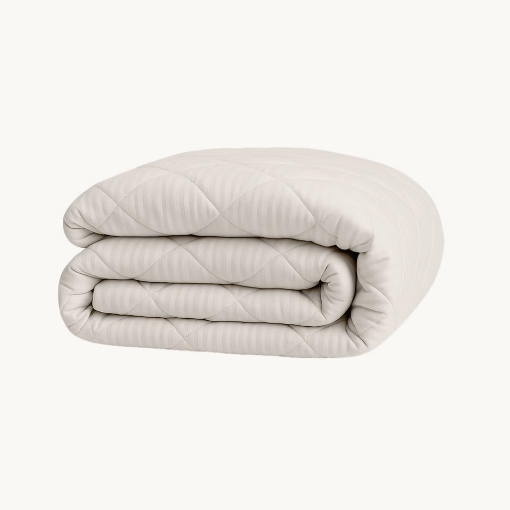 2 YNOT Dreambed Signature Hotel Stripe Satin Offwhite Dekbed, Eenpersoons, Wit, Ophalen of Verzenden, Deken of Dekbed