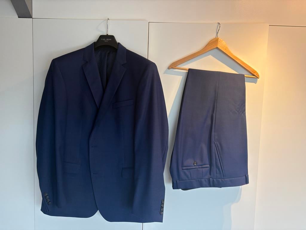 CARL GROSS Pak Marzotto SUPER 100'S - Maat 64, Ophalen, Zo goed als nieuw, Maat 56/58 (XL), Blauw