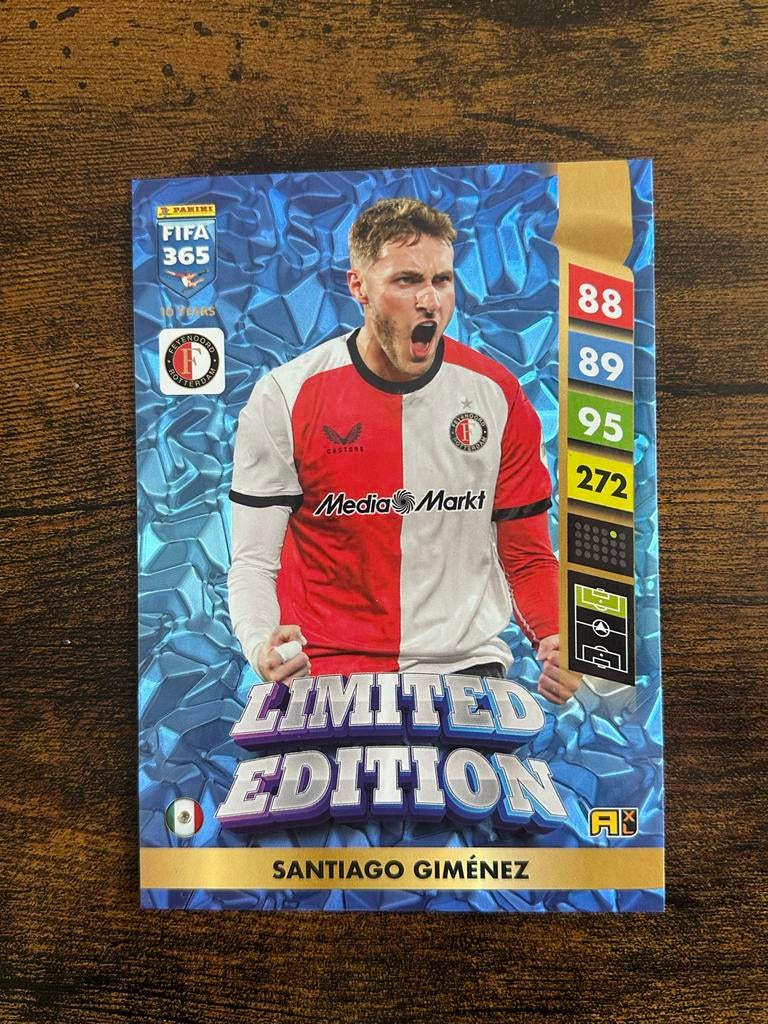 Santiago Giménez Panini FIFA 365 Limited Edition 2025, Ophalen of Verzenden, Nieuw, Feyenoord, Spelerskaart