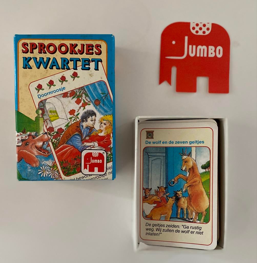 Sprookjes Kwartet Jumbo - Vintage Kaartspel 1989, Drie of vier spelers, Ophalen of Verzenden, Gebruikt