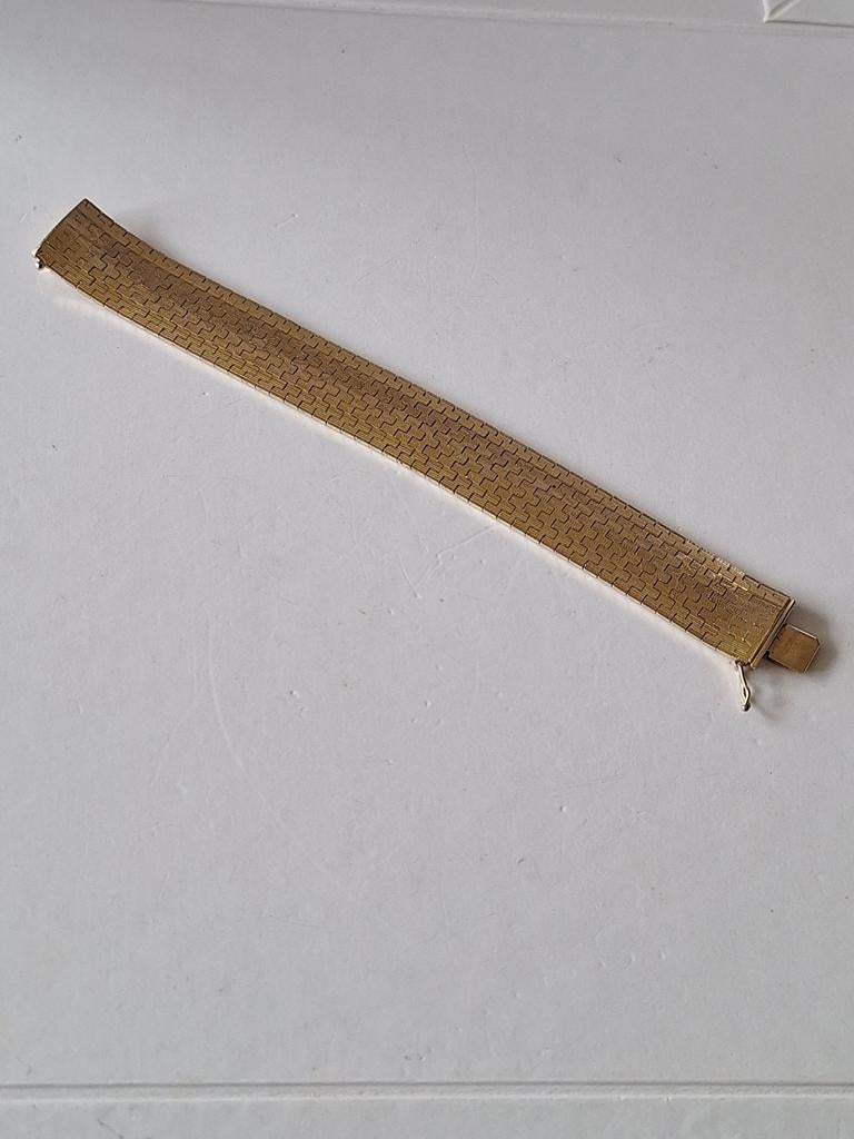 ARMBAND DOUBLE VERGULD VINTAGE, Ophalen of Verzenden, Zo goed als nieuw, Goud, Overige materialen