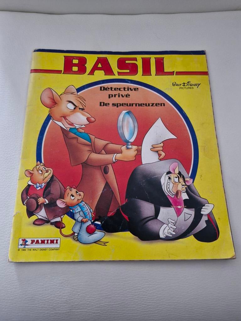 Basil Detective Privé De Speurneuzen Panini Stickerboek, Ophalen of Verzenden, Gebruikt, Strip of Tekenfilm