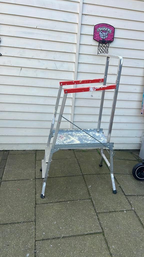 Werkplatform / ladder opvouwbaar Beldray Jobezer aluminium, Ophalen, Zo goed als nieuw, Minder dan 2 meter