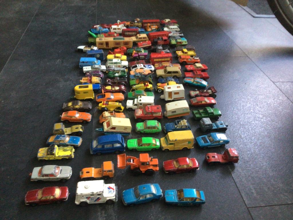 IJzeren miniatuur auto,s jaren 70, Hobby en Vrije tijd, Modelauto's | 1:43, Ophalen, Gebruikt, Auto, Overige merken
