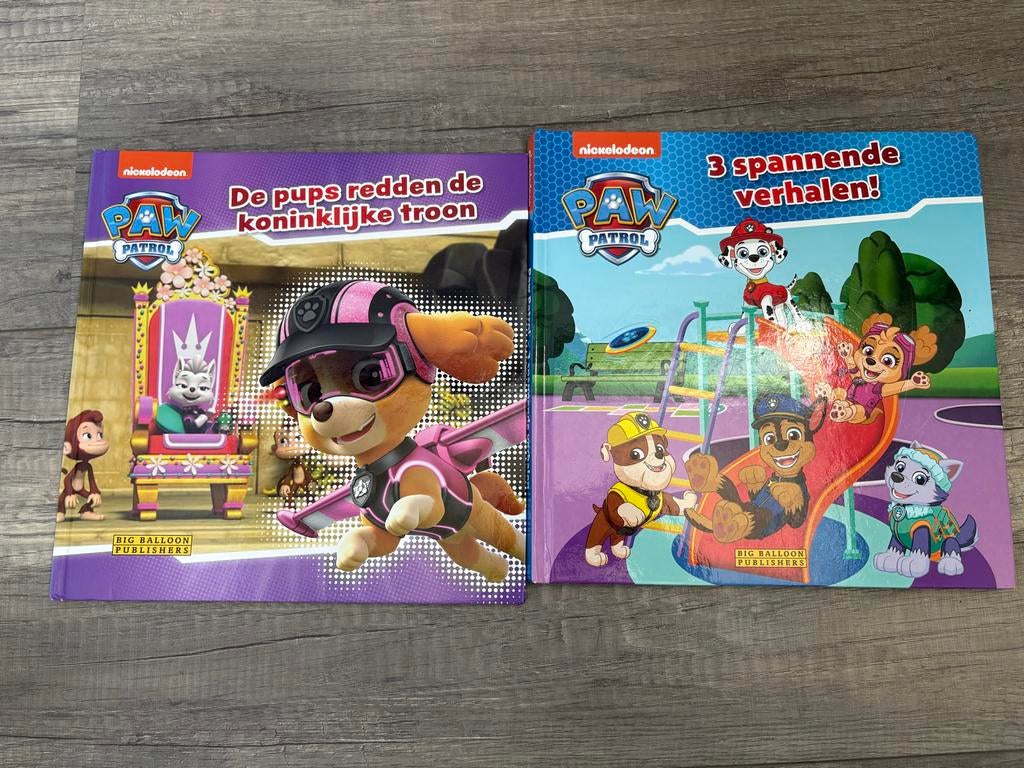 Twee Paw Patrol boeken, 4 verhalen, Boeken, Ophalen of Verzenden, Gelezen, Fictie algemeen