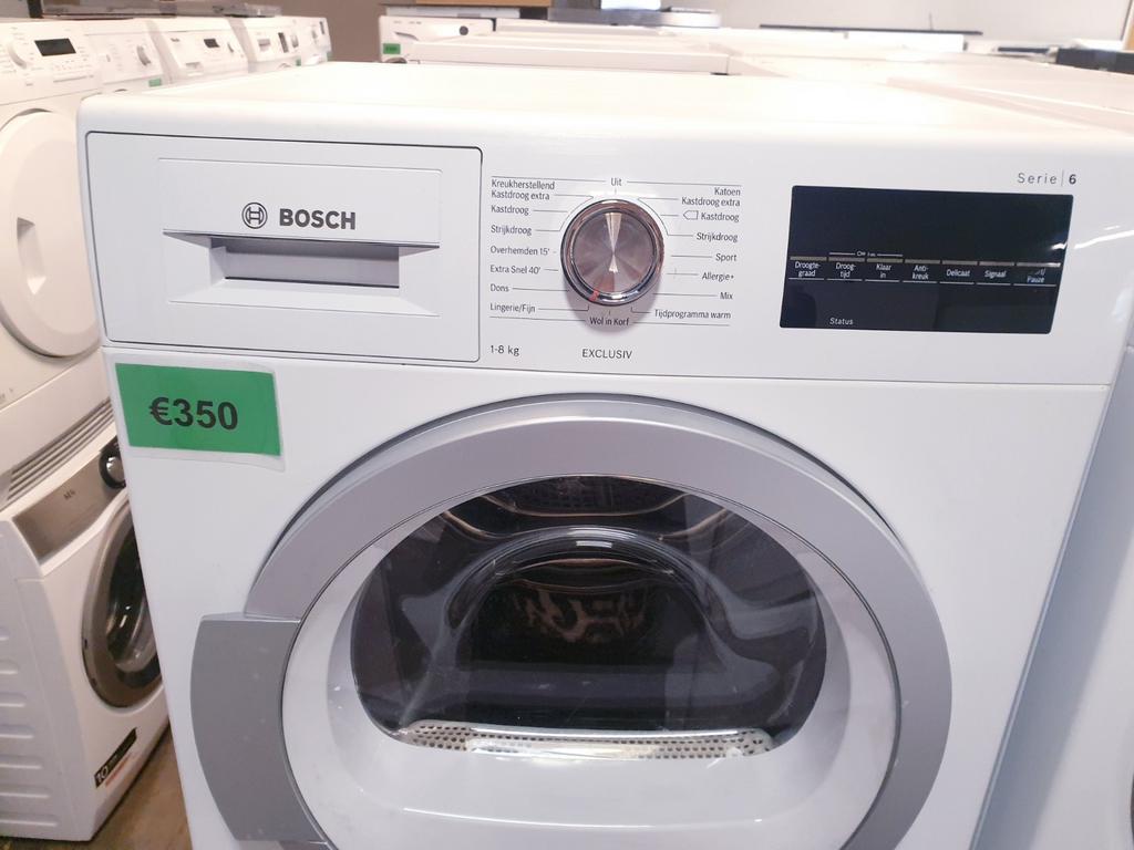 Condens droger Bosch 8kg️ ️Serie6 Exclusiv INC GARANTIE, Ophalen, 6 tot 8 kg, Anti-kreukfase, Zo goed als nieuw