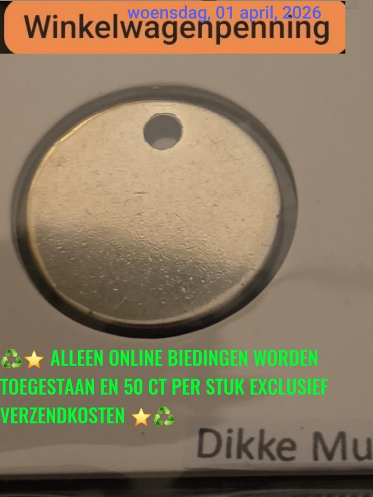 14 : winkelwagenpenningen ( gaat alleen als setje weg weg), Verzenden