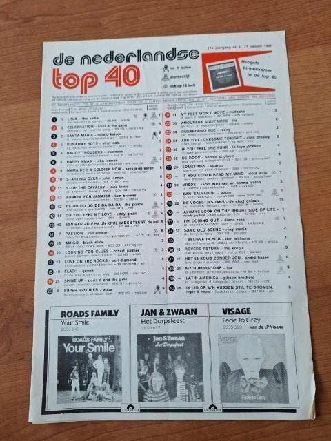 Veronica Top 40 1981 Toon Hermans, Verzamelen, Verzenden, Gebruikt, Boek, Tijdschrift of Artikel
