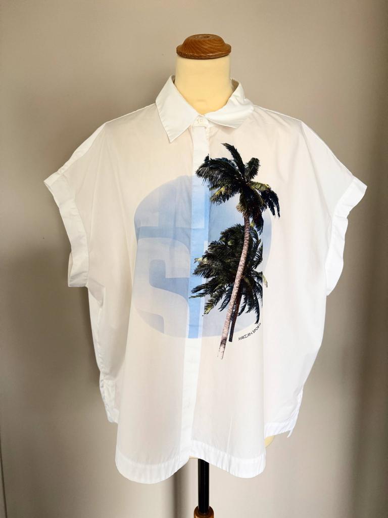 mooie blouse van MARCCAIN (6=44), CF laan, Wit, Maat 42/44 (L), DC