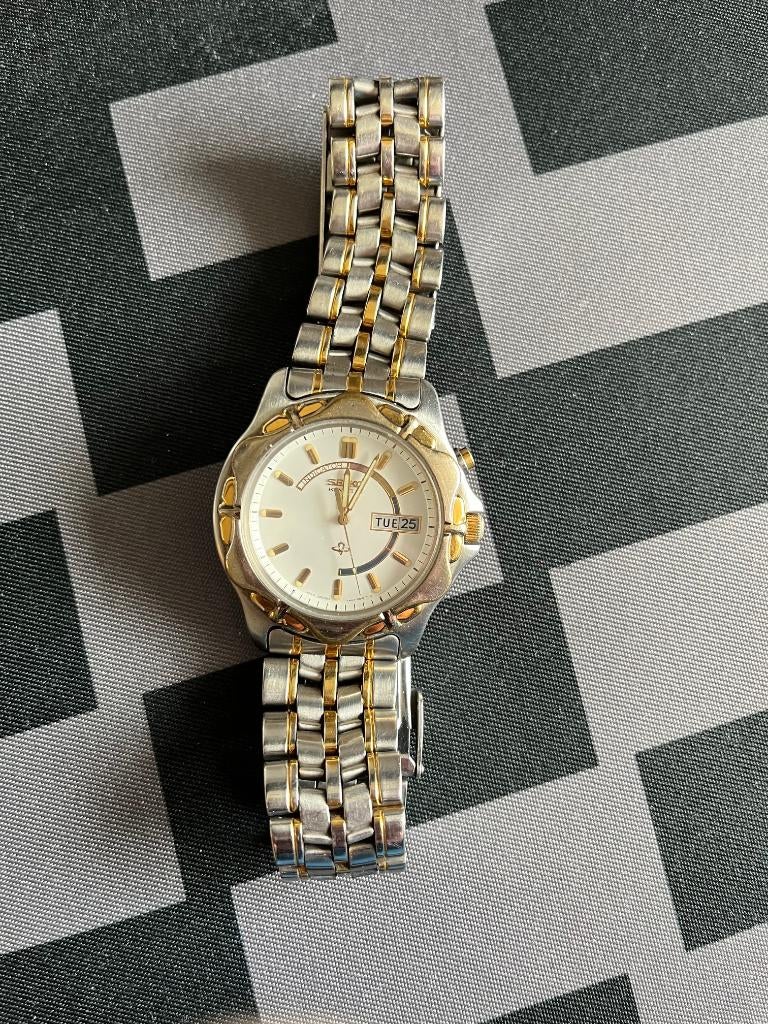 Seiko Kinetic Vintage, Ophalen, Seiko, Staal, Met bandje