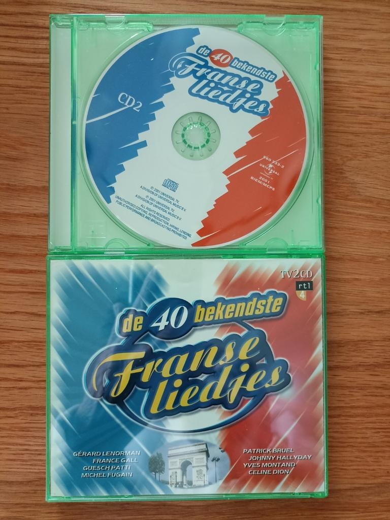 De 40 bekendste Franse Liedjes CD, Ophalen of Verzenden, Gebruikt
