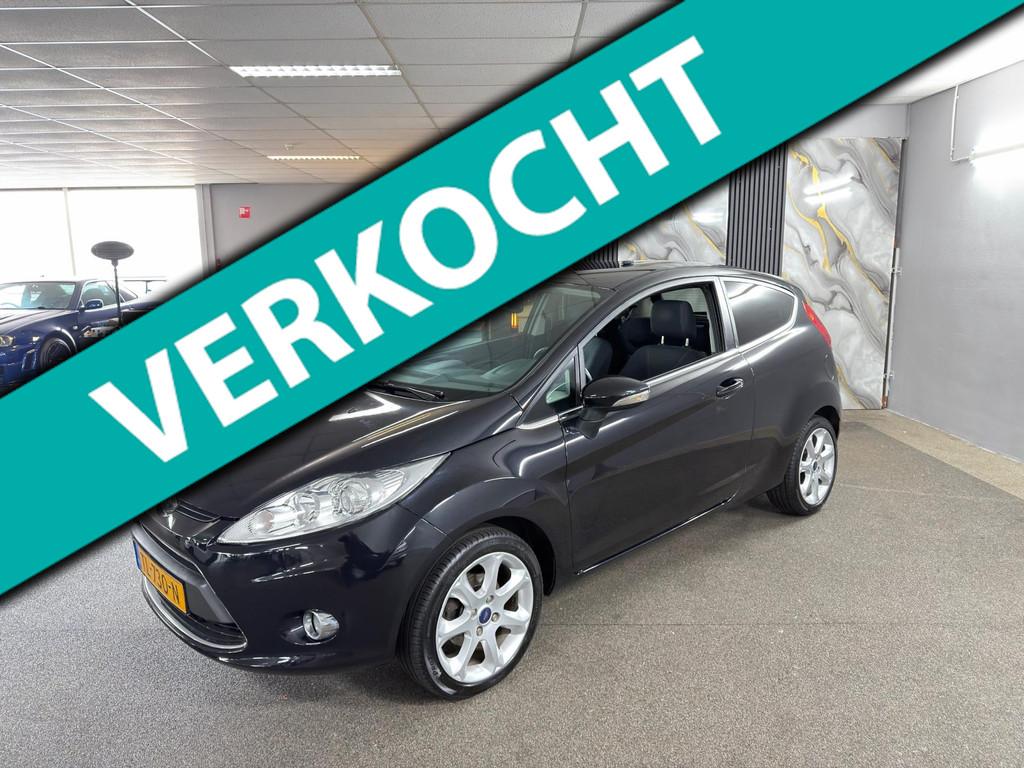 Ford Fiesta 1.4 Ghia,Airco,Parksensoren,Key&Go,Lm velgen,N.A, Stof, Gebruikt, 4 cilinders, Zwart