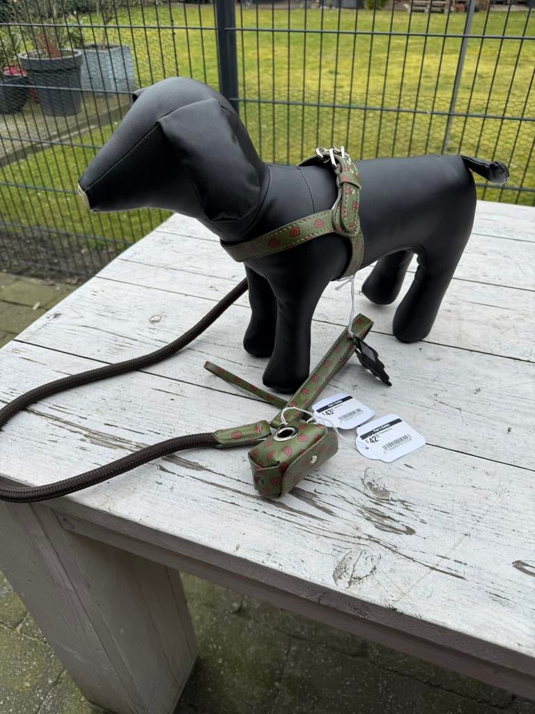 I love my dog nieuwe leren set hond puppy XS, Ophalen, Nieuw, Hondenriem